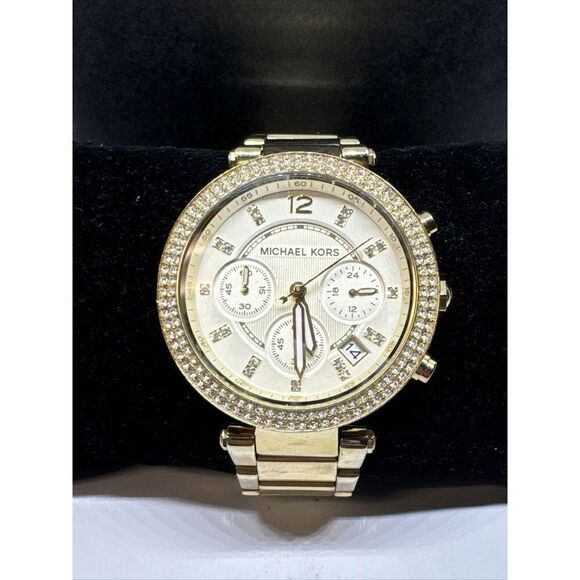 Michael Kors Parker MK5354 Women\'s Gold Stainless Steel Analog Dial Watch JNA231 main image 6